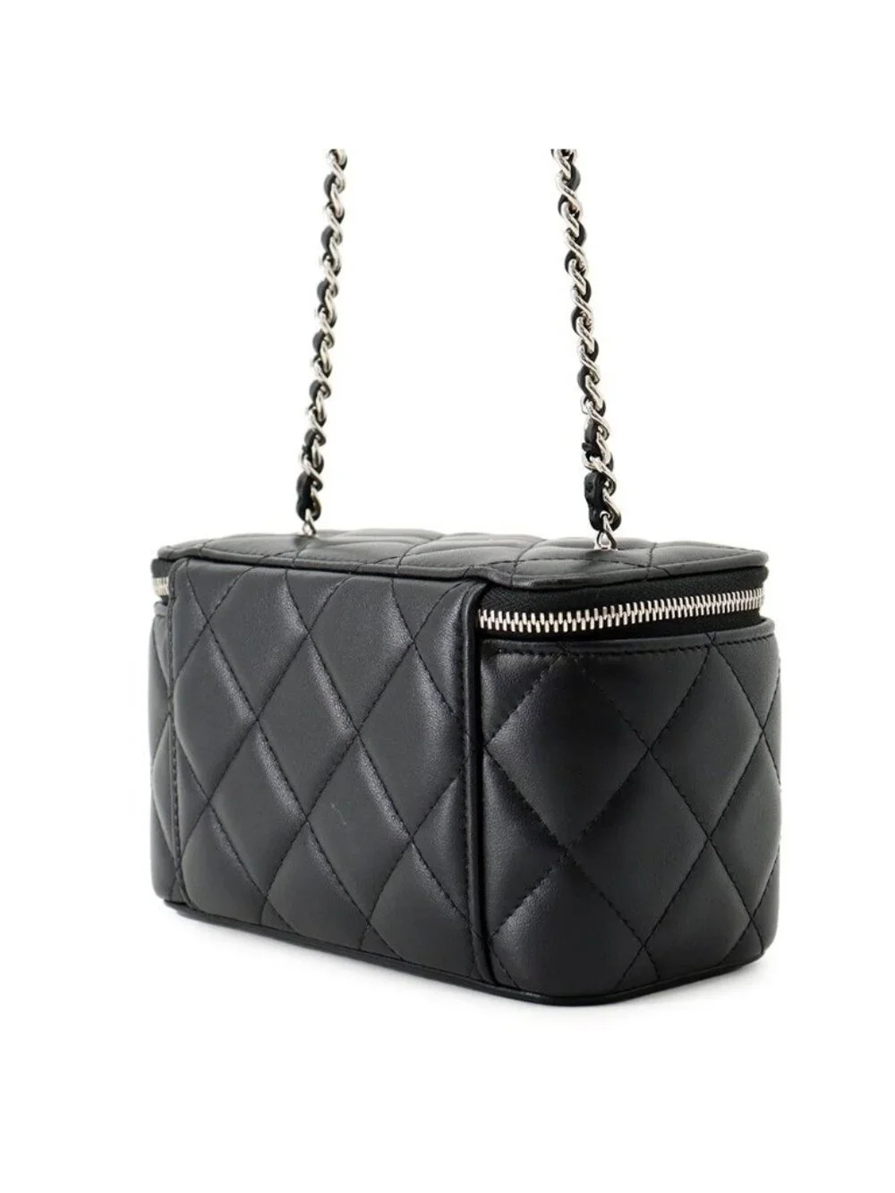 Chanel Chain Shoulder Bag Quilted Coco Gradient Vanity Lambskin Black